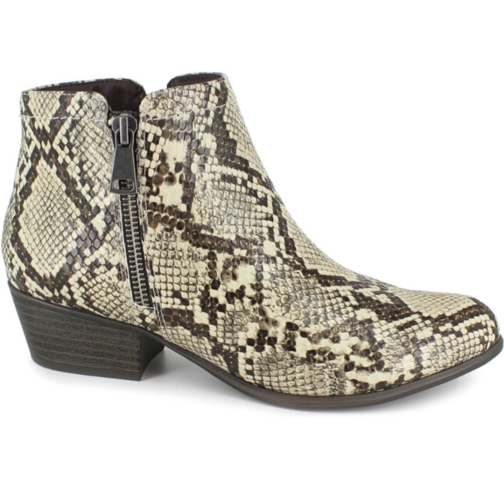 NWOB Unionbay Natural Snakeskin Tabby Bootie Women's 7.5M